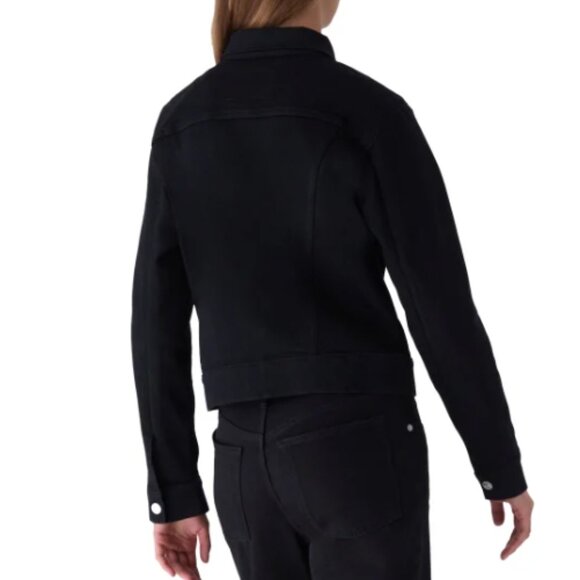 Calvin Klein Women's Classic Trucker Denim Jacket Black Size XL - Picture 2 of 7